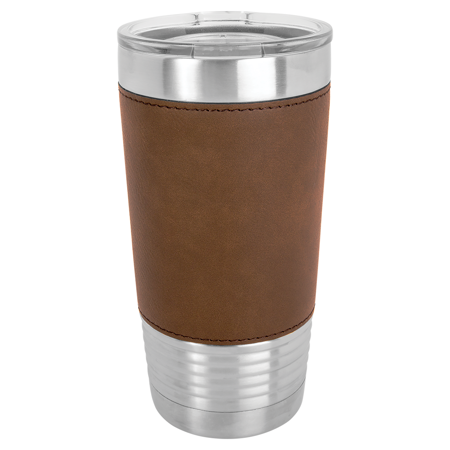 Custom Laser Engraved 20oz Stainless Steel Leatherette Tumbler - Upload Your Logo, Brand, or Image