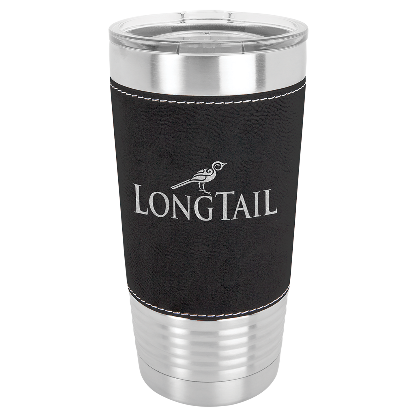 Custom Laser Engraved 20oz Stainless Steel Leatherette Tumbler - Upload Your Logo, Brand, or Image