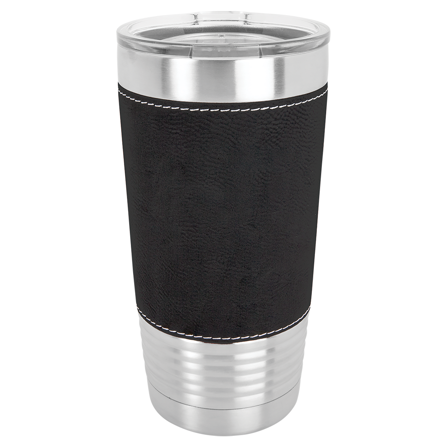 Custom Laser Engraved 20oz Stainless Steel Leatherette Tumbler - Upload Your Logo, Brand, or Image