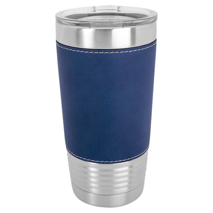 Custom Laser Engraved 20oz Stainless Steel Leatherette Tumbler - Upload Your Logo, Brand, or Image