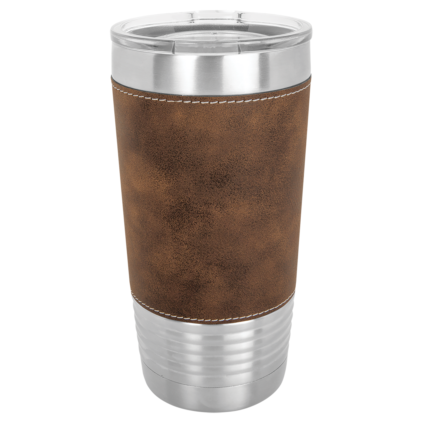 Custom Laser Engraved 20oz Stainless Steel Leatherette Tumbler - Upload Your Logo, Brand, or Image