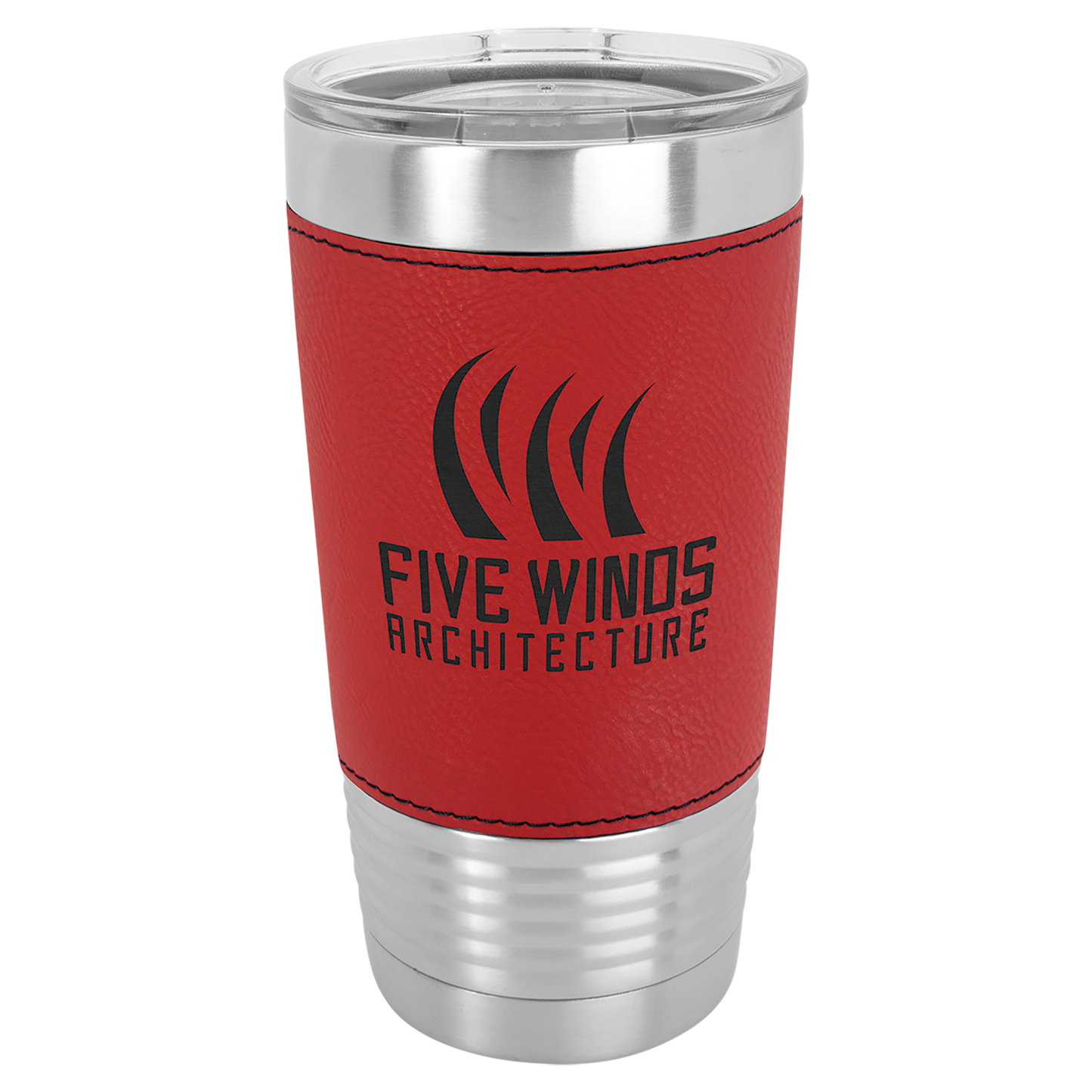 Custom Laser Engraved 20oz Stainless Steel Leatherette Tumbler - Upload Your Logo, Brand, or Image