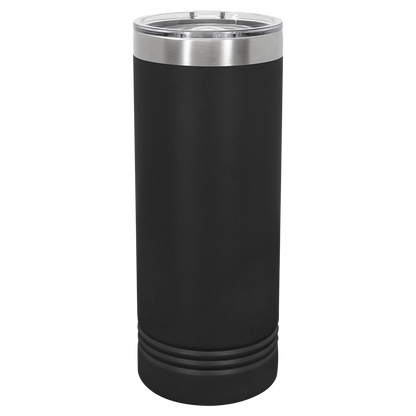 Custom Laser Engraved 22oz Stainless Steel Skinny Tumbler - Upload Your Logo, Brand, or Image