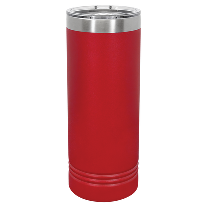 Custom Laser Engraved 22oz Stainless Steel Skinny Tumbler - Upload Your Logo, Brand, or Image