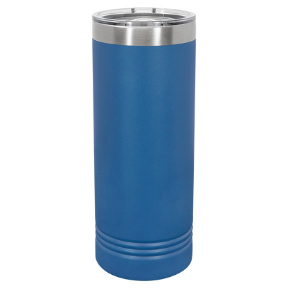 Custom Laser Engraved 22oz Stainless Steel Skinny Tumbler - Upload Your Logo, Brand, or Image