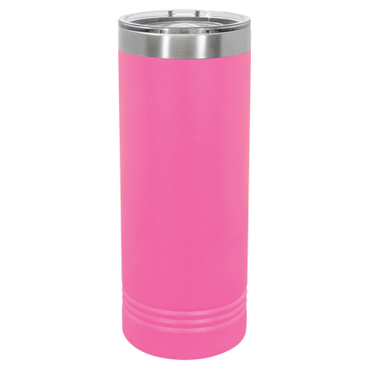 Custom Laser Engraved 22oz Stainless Steel Skinny Tumbler - Upload Your Logo, Brand, or Image