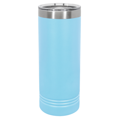 Custom Laser Engraved 22oz Stainless Steel Skinny Tumbler - Upload Your Logo, Brand, or Image