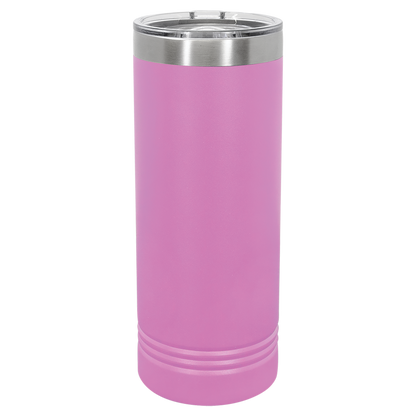 Custom Laser Engraved 22oz Stainless Steel Skinny Tumbler - Upload Your Logo, Brand, or Image