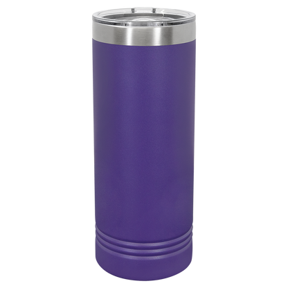 Custom Laser Engraved 22oz Stainless Steel Skinny Tumbler - Upload Your Logo, Brand, or Image