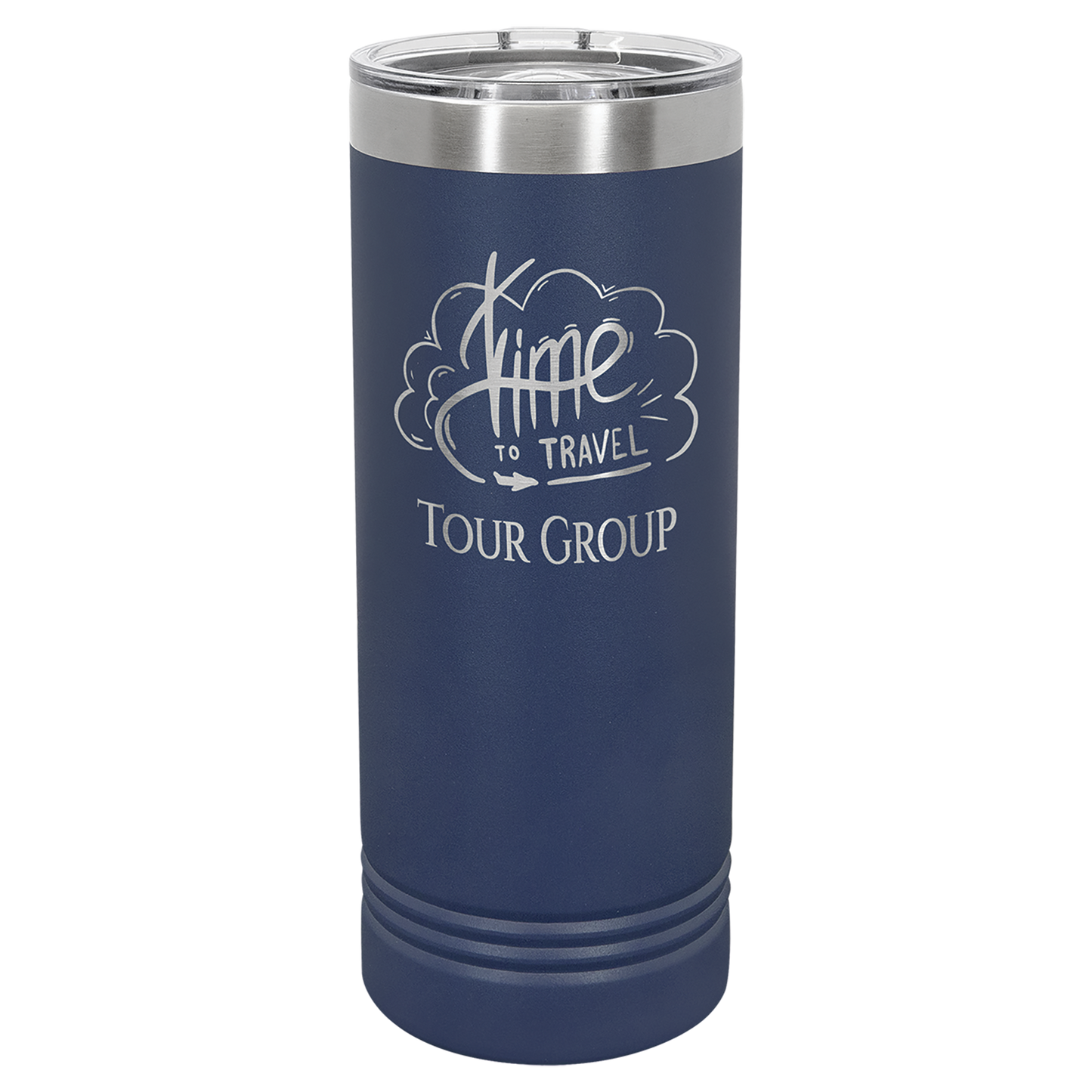 Custom Laser Engraved 22oz Stainless Steel Skinny Tumbler - Upload Your Logo, Brand, or Image