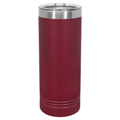 Custom Laser Engraved 22oz Stainless Steel Skinny Tumbler - Upload Your Logo, Brand, or Image