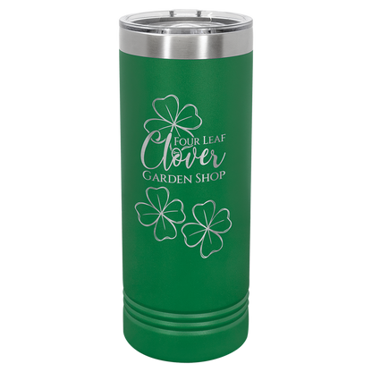 Custom Laser Engraved 22oz Stainless Steel Skinny Tumbler - Upload Your Logo, Brand, or Image