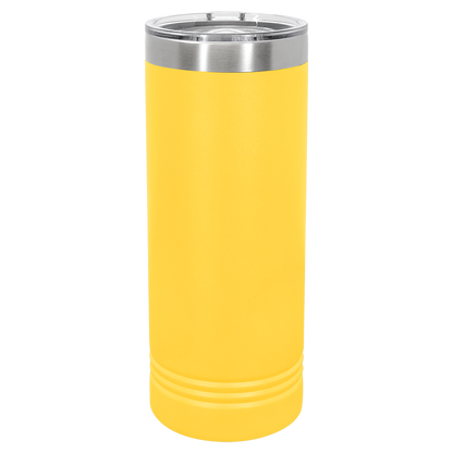 Custom Laser Engraved 22oz Stainless Steel Skinny Tumbler - Upload Your Logo, Brand, or Image
