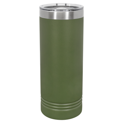 Custom Laser Engraved 22oz Stainless Steel Skinny Tumbler - Upload Your Logo, Brand, or Image