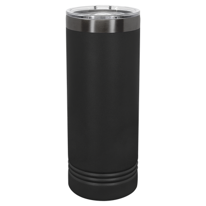 Custom Laser Engraved 22oz Stainless Steel Skinny Tumbler - Upload Your Logo, Brand, or Image