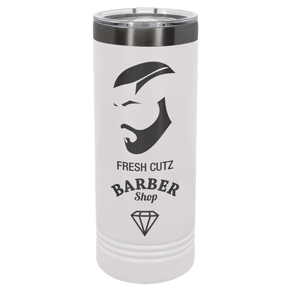 Custom Laser Engraved 22oz Stainless Steel Skinny Tumbler - Upload Your Logo, Brand, or Image