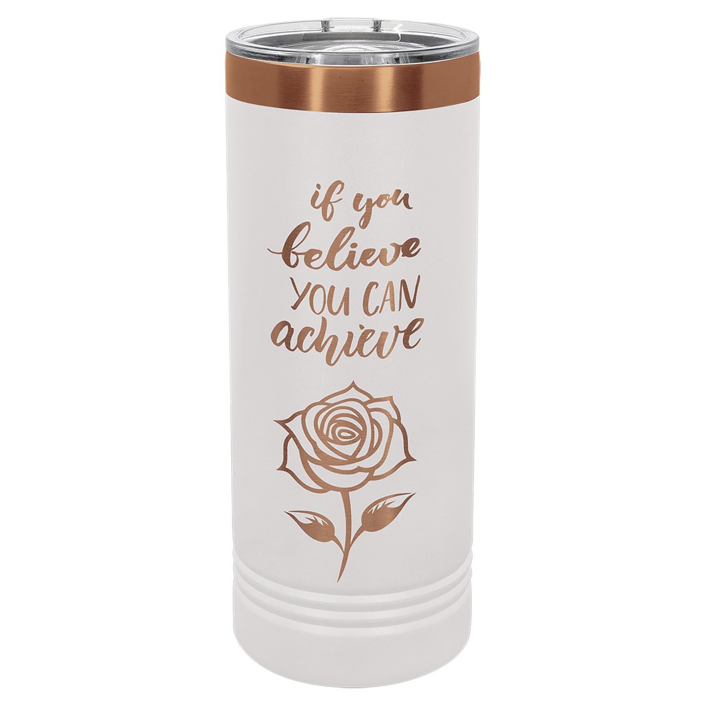 Custom Laser Engraved 22oz Stainless Steel Skinny Tumbler - Upload Your Logo, Brand, or Image