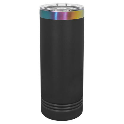 Custom Laser Engraved 22oz Stainless Steel Skinny Tumbler - Upload Your Logo, Brand, or Image
