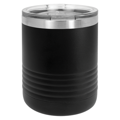 Custom Laser Engraved 10oz Stainless Steel Drink Tumbler - Upload Your Logo, Brand, or Image