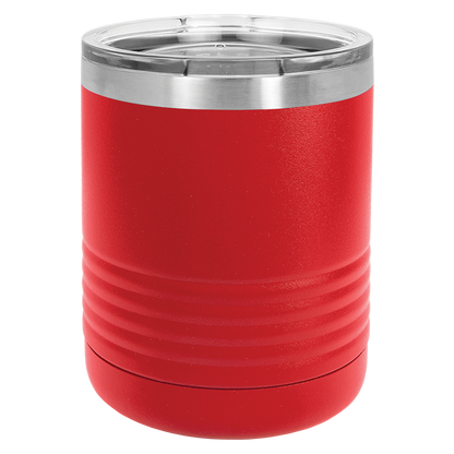 Custom Laser Engraved 10oz Stainless Steel Drink Tumbler - Upload Your Logo, Brand, or Image