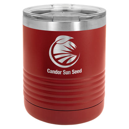 Custom Laser Engraved 10oz Stainless Steel Drink Tumbler - Upload Your Logo, Brand, or Image
