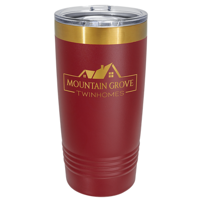 Custom Laser Engraved 20oz Stainless Steel Tumbler - Upload Your Logo, Brand, or Image
