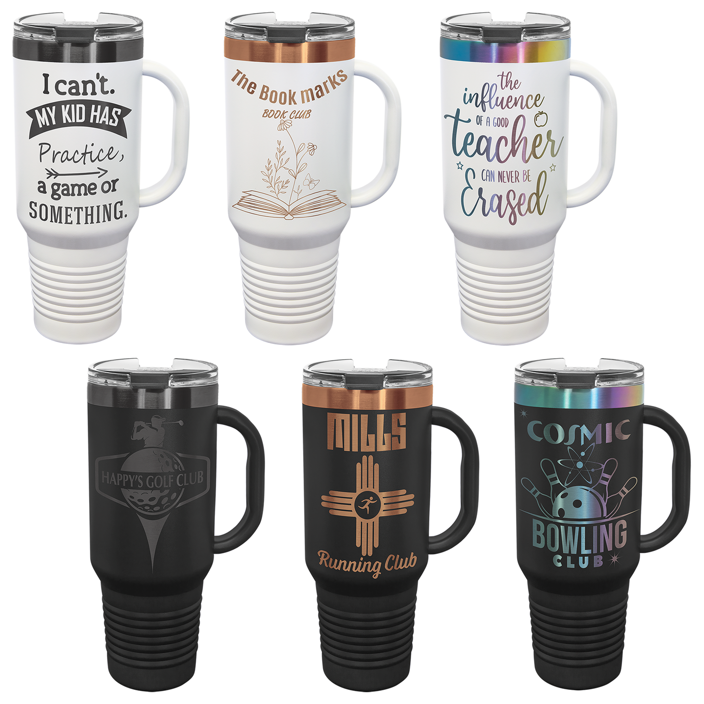 Custom Laser Engraved 40oz Stainless Steel Tumbler - Upload Your Logo, Brand, or Image