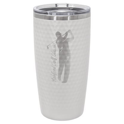 Custom Laser Engraved 20oz Golf Themed Tumbler - Upload Your Logo, Brand, or Image
