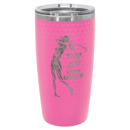 Custom Laser Engraved 20oz Golf Themed Tumbler - Upload Your Logo, Brand, or Image