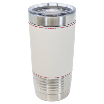 Custom Laser Engraved 20oz Sports Themed Leatherette Tumbler - Upload Your Logo, Brand, or Image