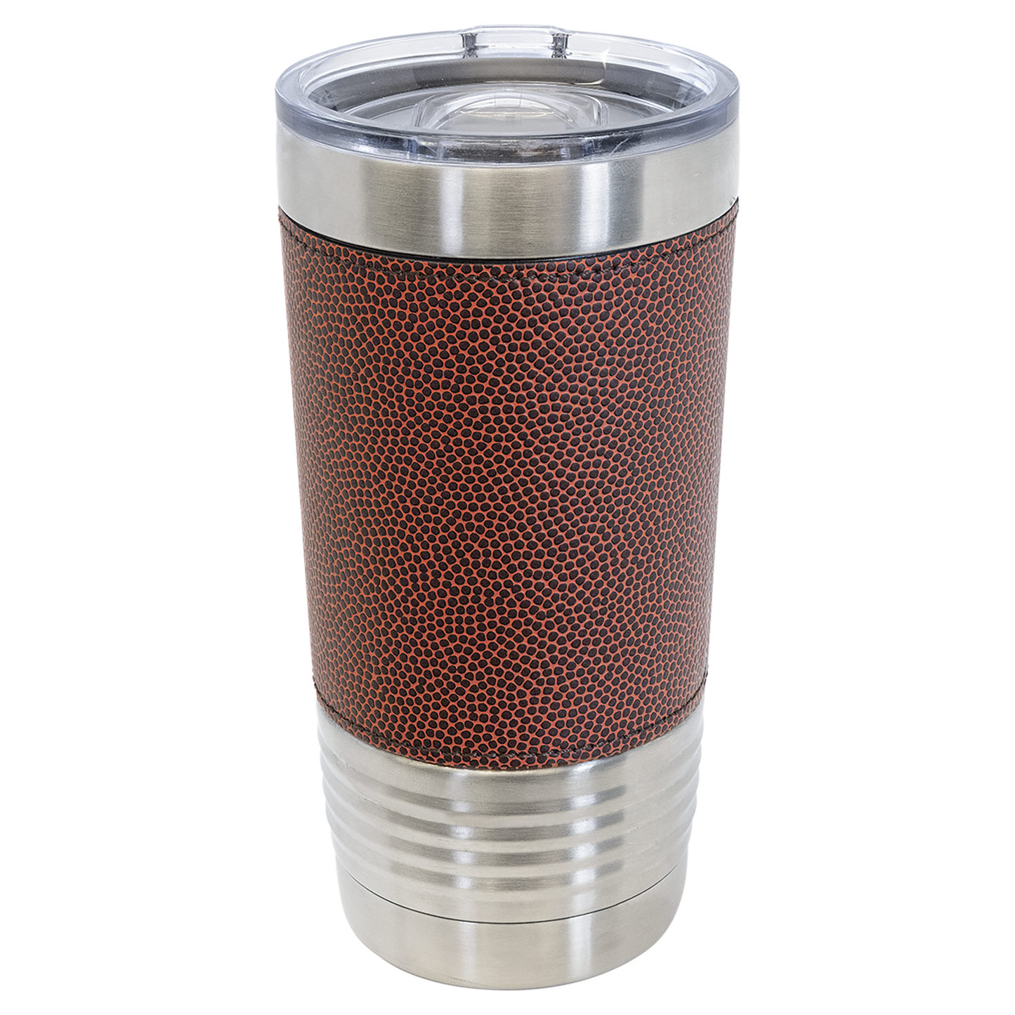 Custom Laser Engraved 20oz Sports Themed Leatherette Tumbler - Upload Your Logo, Brand, or Image