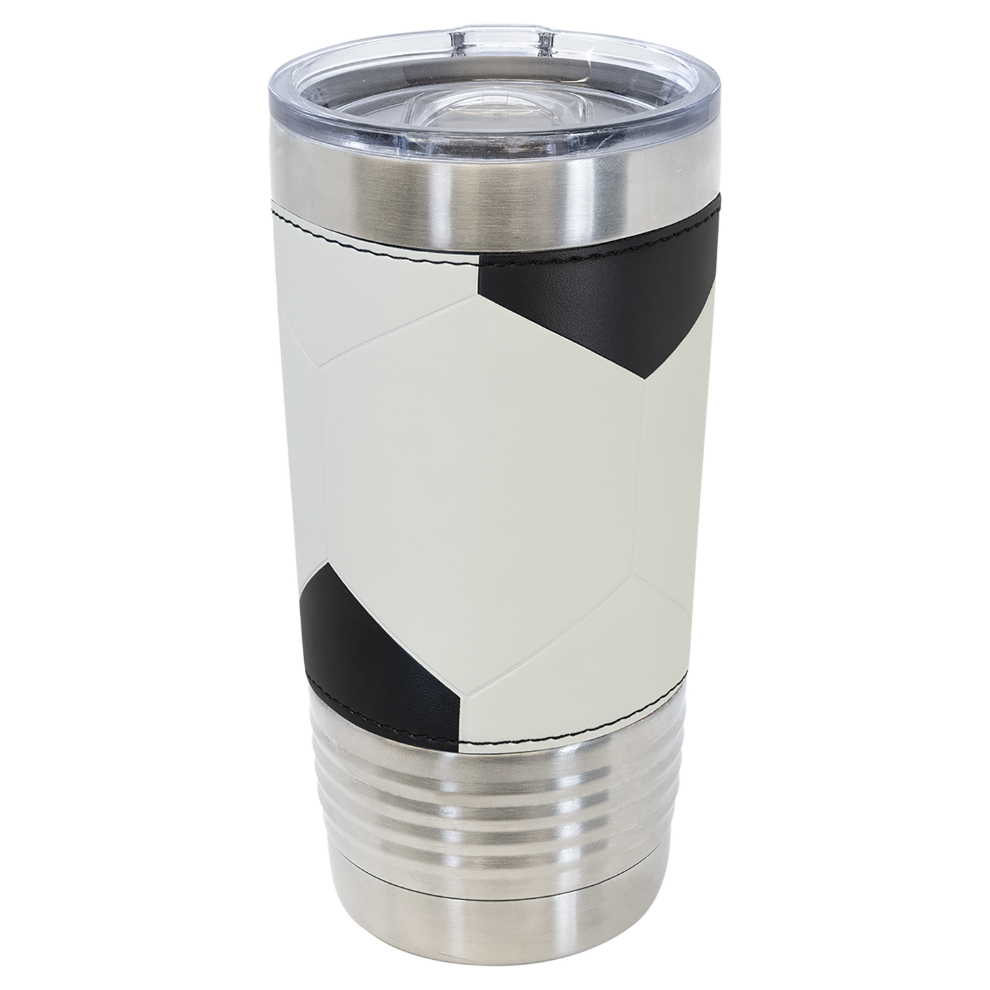 Custom Laser Engraved 20oz Sports Themed Leatherette Tumbler - Upload Your Logo, Brand, or Image