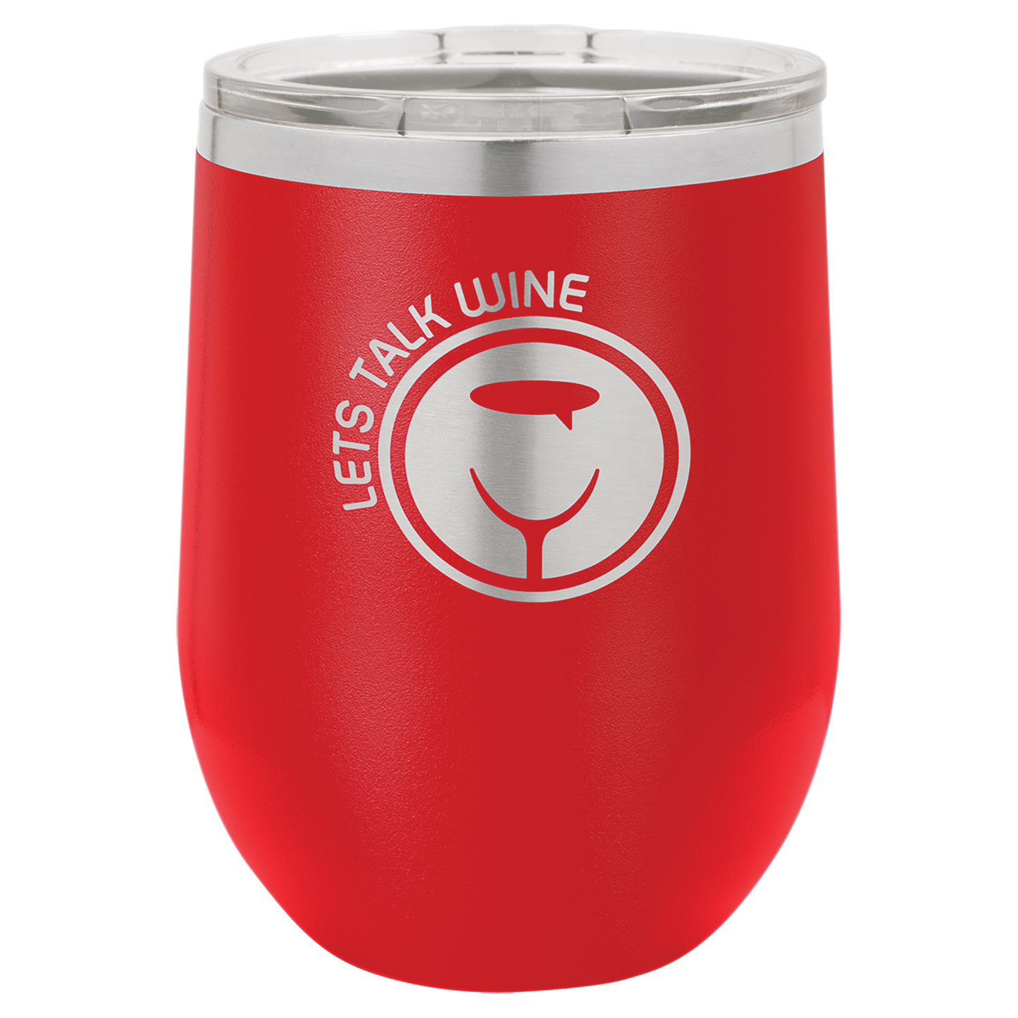 Custom Laser Engraved 12oz Stainless Steel Wine Tumbler - Upload Your Logo, Brand, or Image