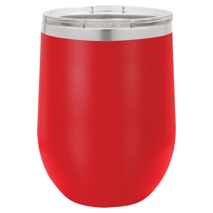 Custom Laser Engraved 12oz Stainless Steel Wine Tumbler - Upload Your Logo, Brand, or Image