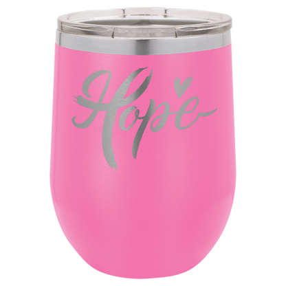 Custom Laser Engraved 12oz Stainless Steel Wine Tumbler - Upload Your Logo, Brand, or Image