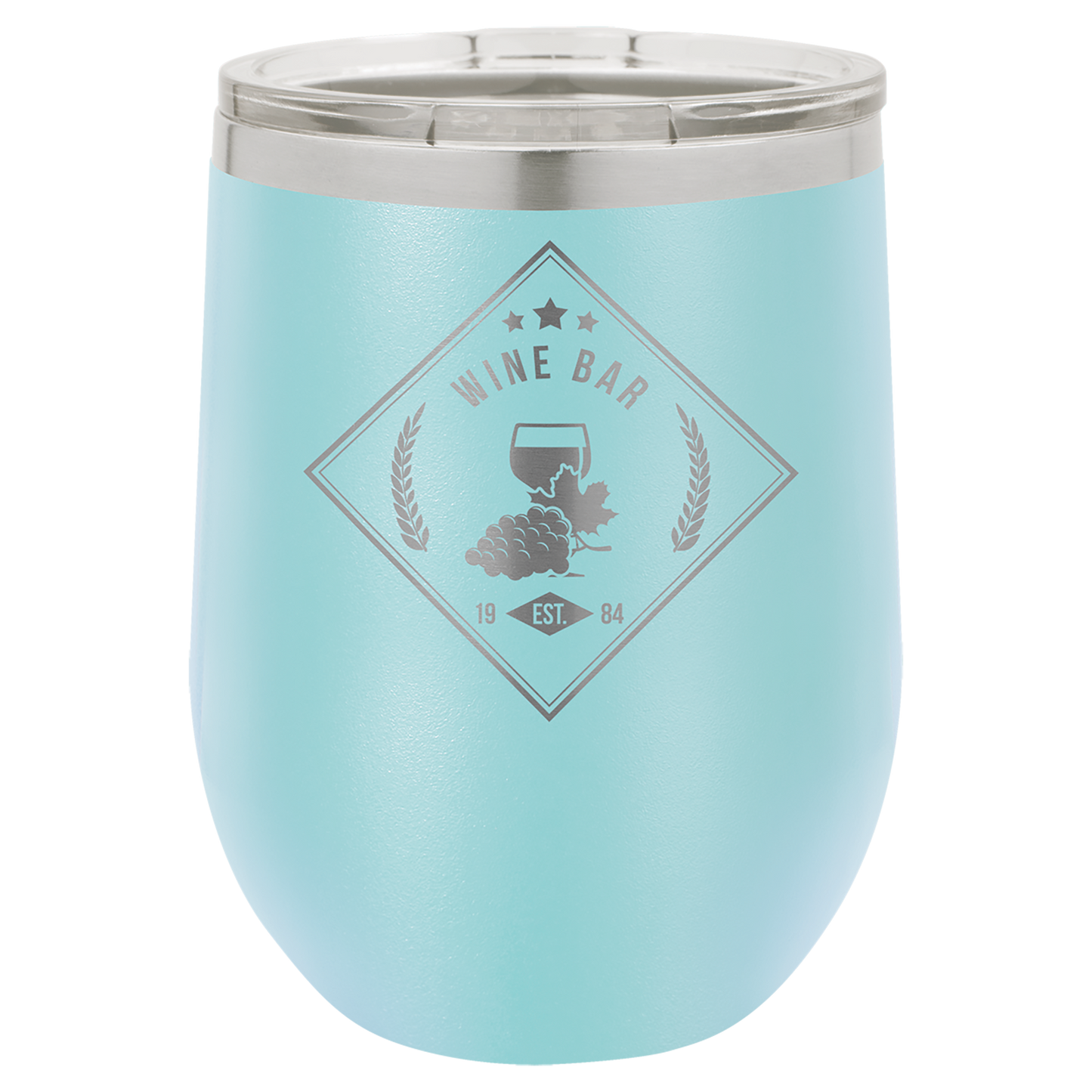 Custom Laser Engraved 12oz Stainless Steel Wine Tumbler - Upload Your Logo, Brand, or Image