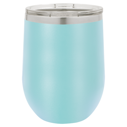 Custom Laser Engraved 12oz Stainless Steel Wine Tumbler - Upload Your Logo, Brand, or Image