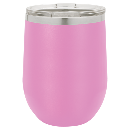 Custom Laser Engraved 12oz Stainless Steel Wine Tumbler - Upload Your Logo, Brand, or Image