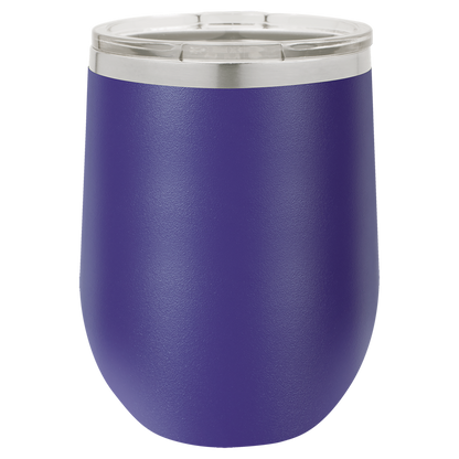 Custom Laser Engraved 12oz Stainless Steel Wine Tumbler - Upload Your Logo, Brand, or Image