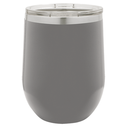 Custom Laser Engraved 12oz Stainless Steel Wine Tumbler - Upload Your Logo, Brand, or Image