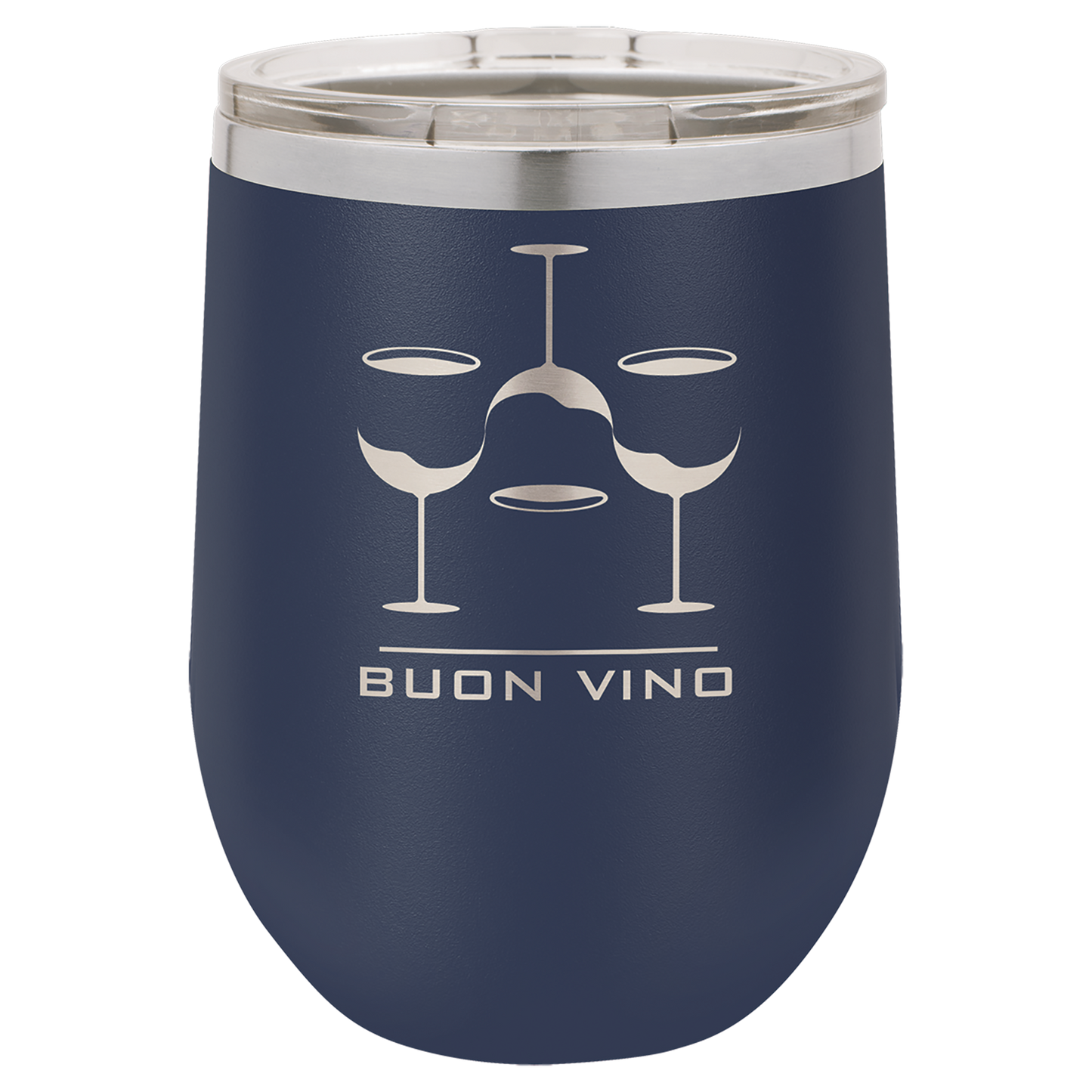 Custom Laser Engraved 12oz Stainless Steel Wine Tumbler - Upload Your Logo, Brand, or Image