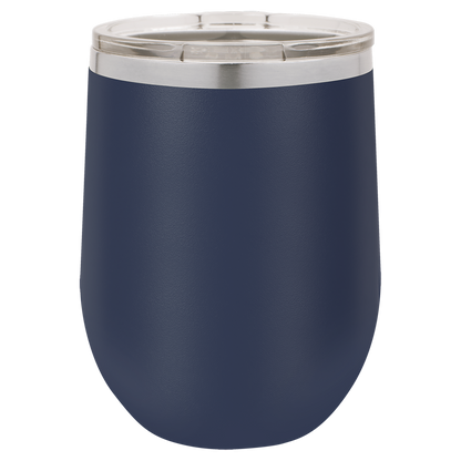 Custom Laser Engraved 12oz Stainless Steel Wine Tumbler - Upload Your Logo, Brand, or Image