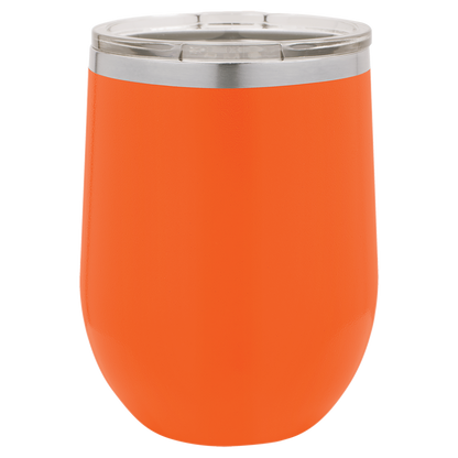 Custom Laser Engraved 12oz Stainless Steel Wine Tumbler - Upload Your Logo, Brand, or Image