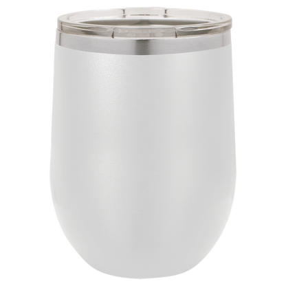 Custom Laser Engraved 12oz Stainless Steel Wine Tumbler - Upload Your Logo, Brand, or Image