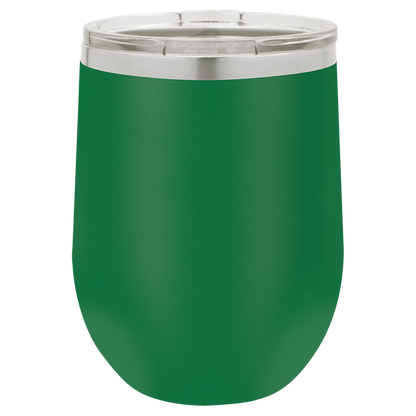 Custom Laser Engraved 12oz Stainless Steel Wine Tumbler - Upload Your Logo, Brand, or Image