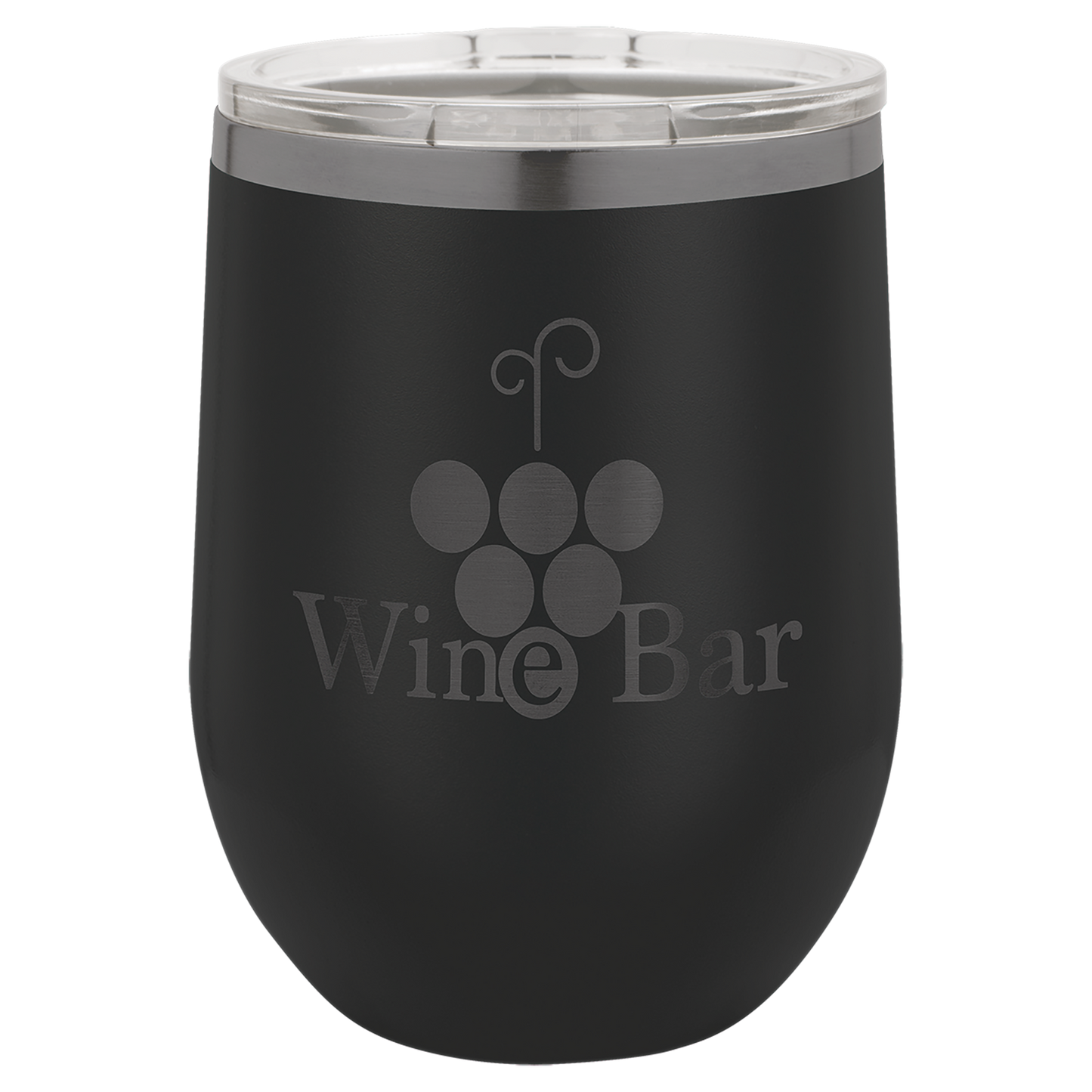 Custom Laser Engraved 12oz Stainless Steel Wine Tumbler - Upload Your Logo, Brand, or Image
