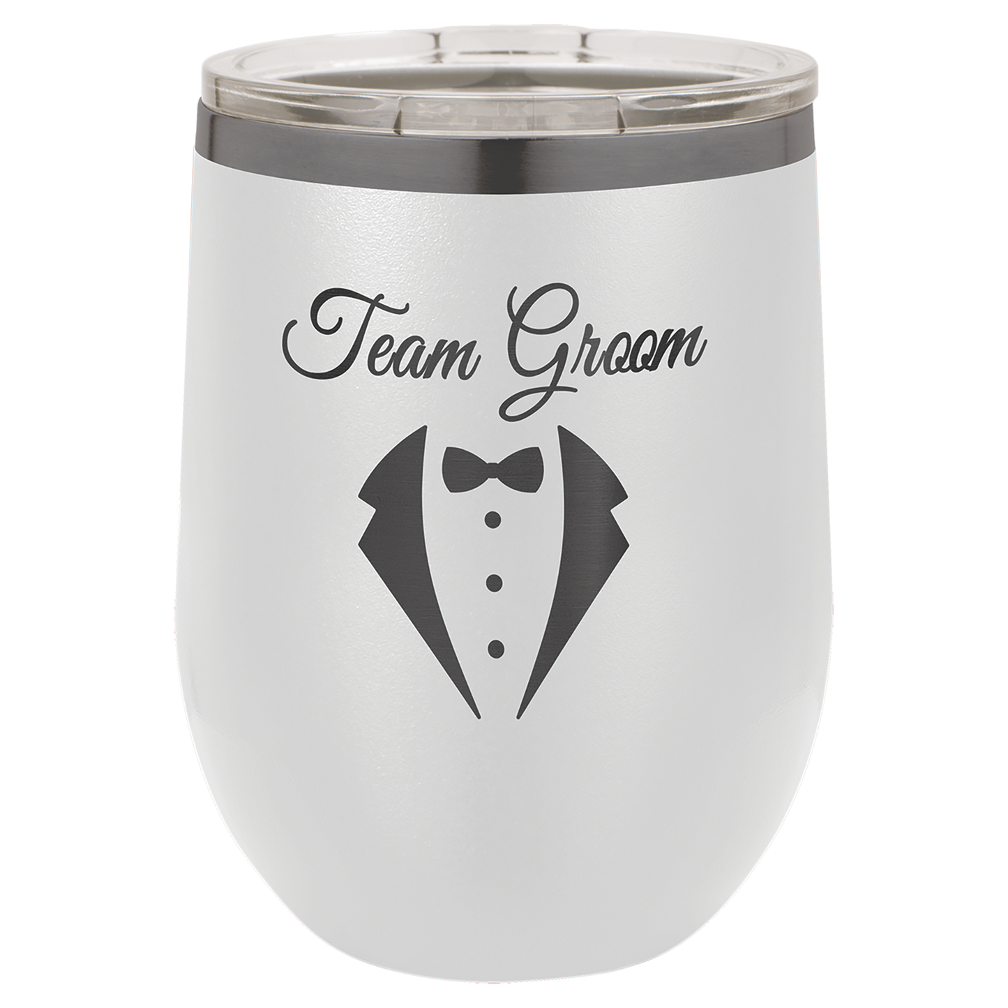 Custom Laser Engraved 12oz Stainless Steel Wine Tumbler - Upload Your Logo, Brand, or Image