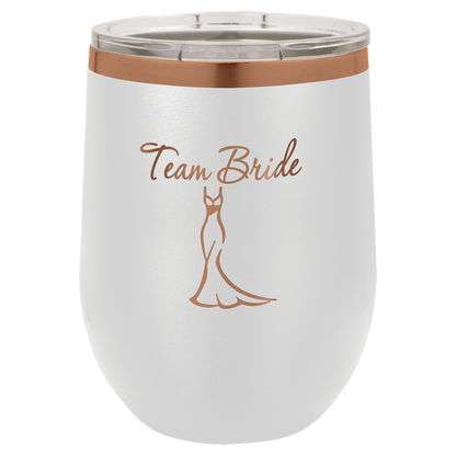 Custom Laser Engraved 12oz Stainless Steel Wine Tumbler - Upload Your Logo, Brand, or Image