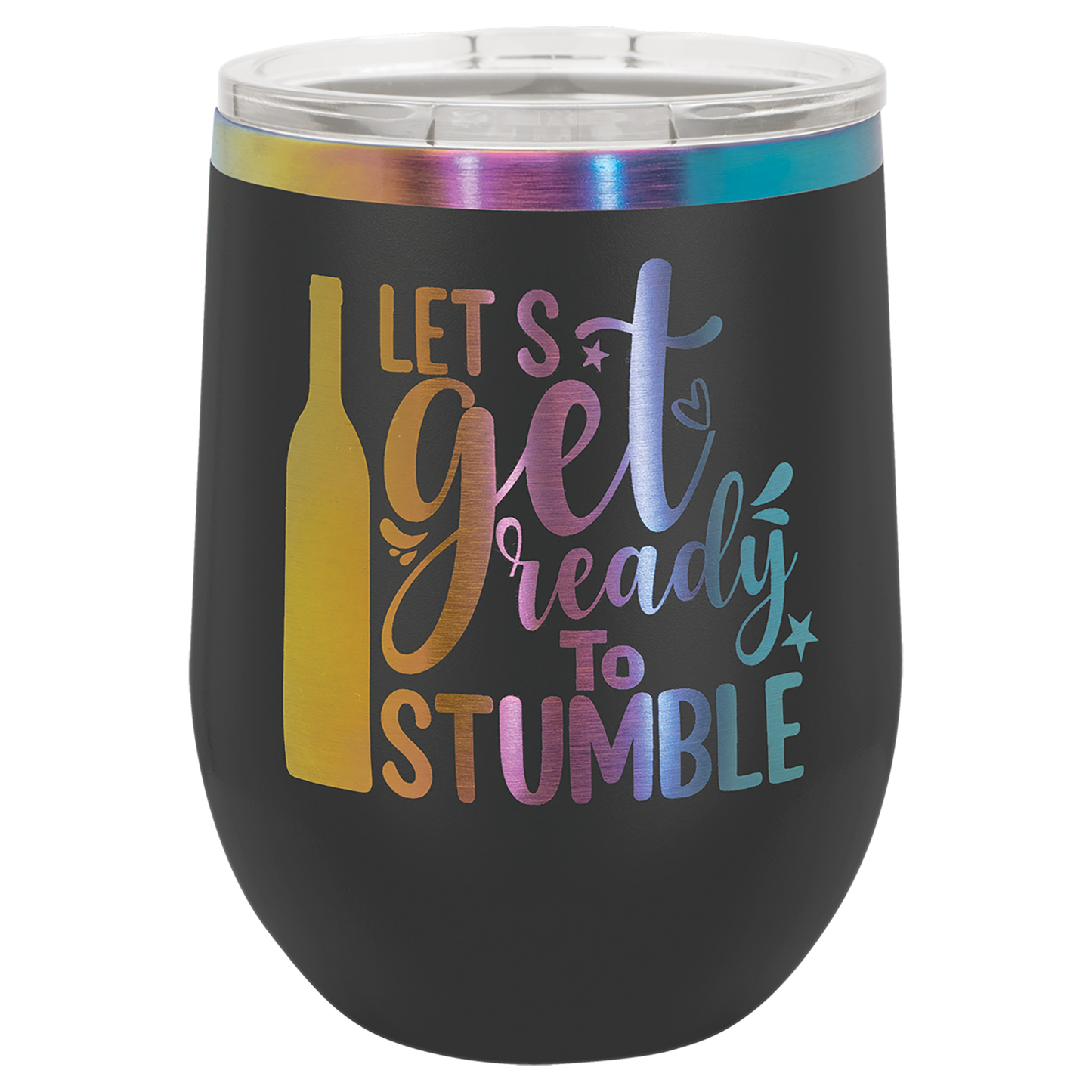 Custom Laser Engraved 12oz Stainless Steel Wine Tumbler - Upload Your Logo, Brand, or Image