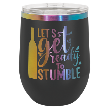 Custom Laser Engraved 12oz Stainless Steel Wine Tumbler - Upload Your Logo, Brand, or Image